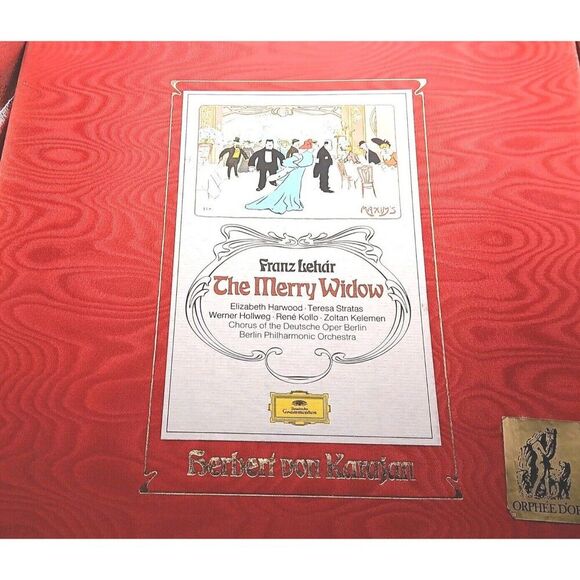 Franz Lehar, The Merry Widow, LP records BOXED SET, 2 LPs, GERMANY 1973 MINTY - Picture 1 of 7